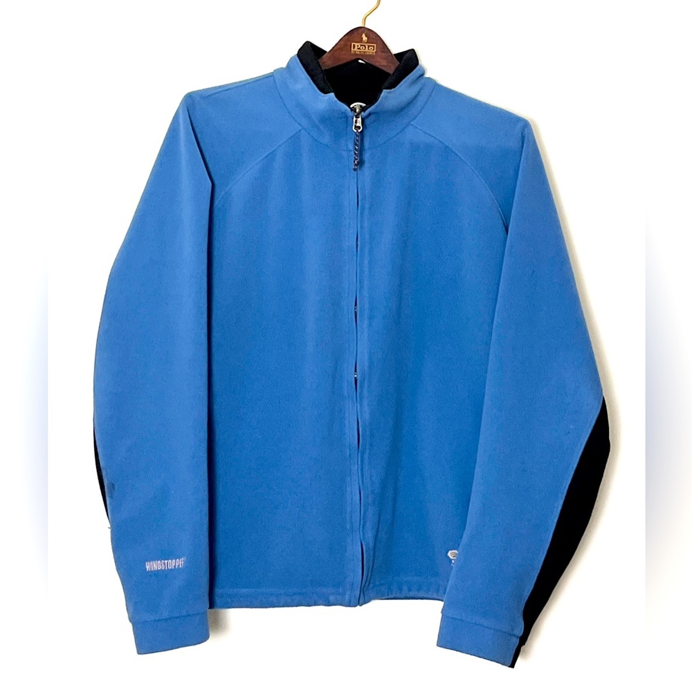 Monuntain Hardware Fleece Jacket Women’s Medium Blue Full Zip Windstopper Hiking